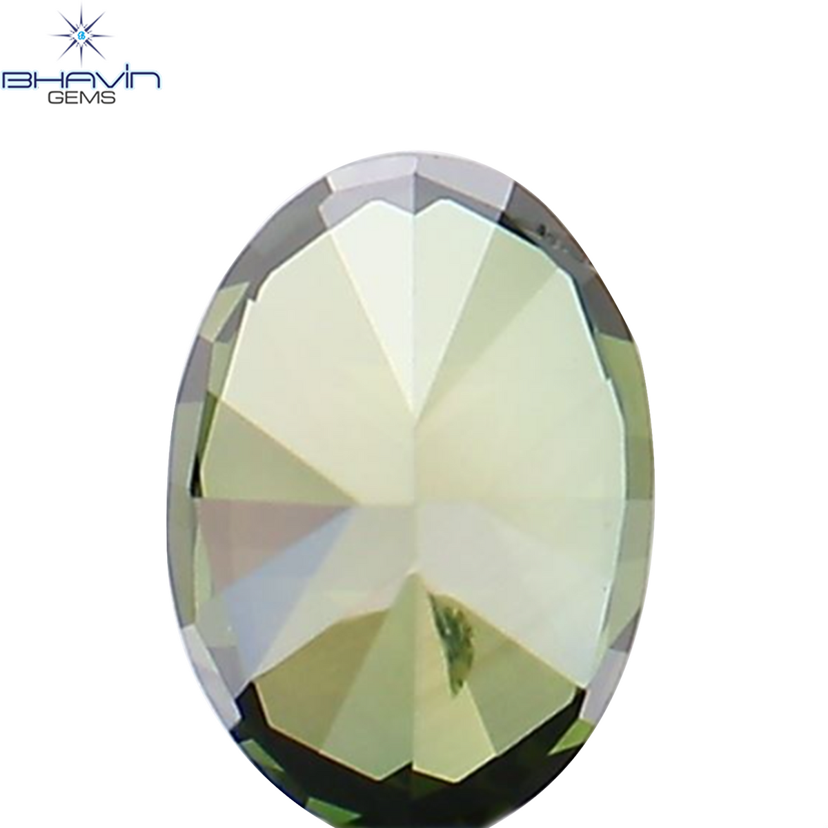 0.24 CT Natural Oval Diamond Enhanced Green Color Clarity VS2 (4.44 MM)