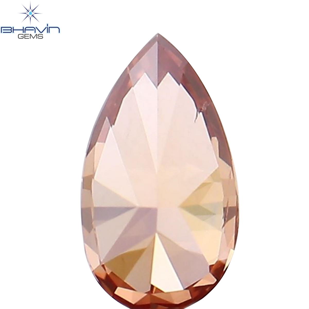 0.24 CT ペアシェイプ ナチュラル ダイヤモンド ピンク色 SI1 クラリティ (5.25 MM)
