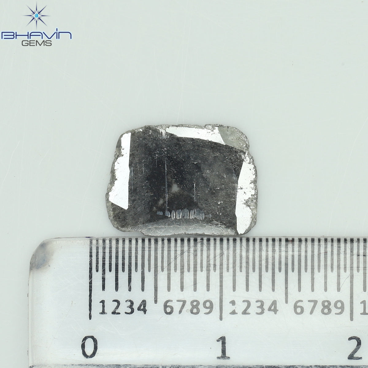 1.28 CT Slice Natural Diamond Salt And Pepper Color Clarity I3 (11.68 MM)
