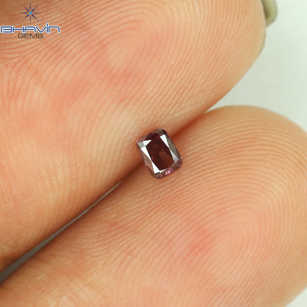 0.09 CT Natural Cushion Diamond Enhanced Pink Color Clarity VS1 (2.85 MM)