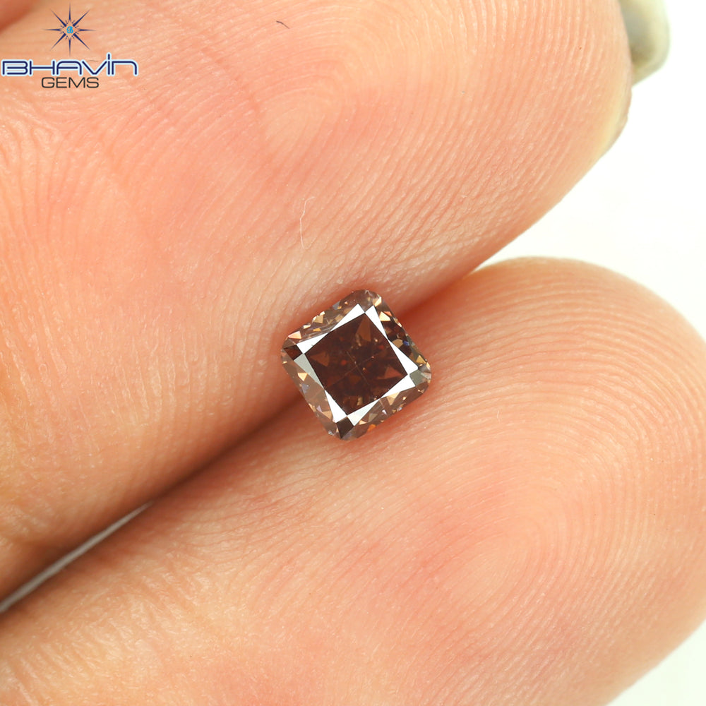 0.32 CT クッション シェイプ ナチュラル ルース ダイヤモンド 強化ピンク色 VS1 クラリティ (3.65 MM)