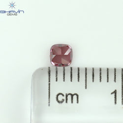 0.16 CT クッションシェイプ 天然ダイヤモンド ピンク色 VS1 クラリティ (3.13 MM)