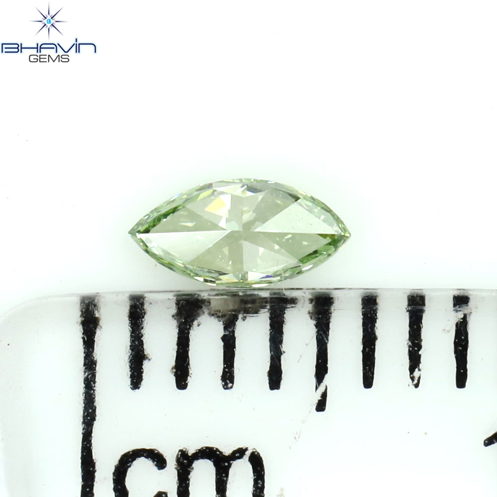 0.10 CT Marquise Shape Natural Diamond Green Color VS2 Clarity (4.80 MM)