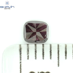 0.21 CT Cushion Shape Natural Loose Diamond Enhanced Pink Color I3 Clarity (3.36 MM)
