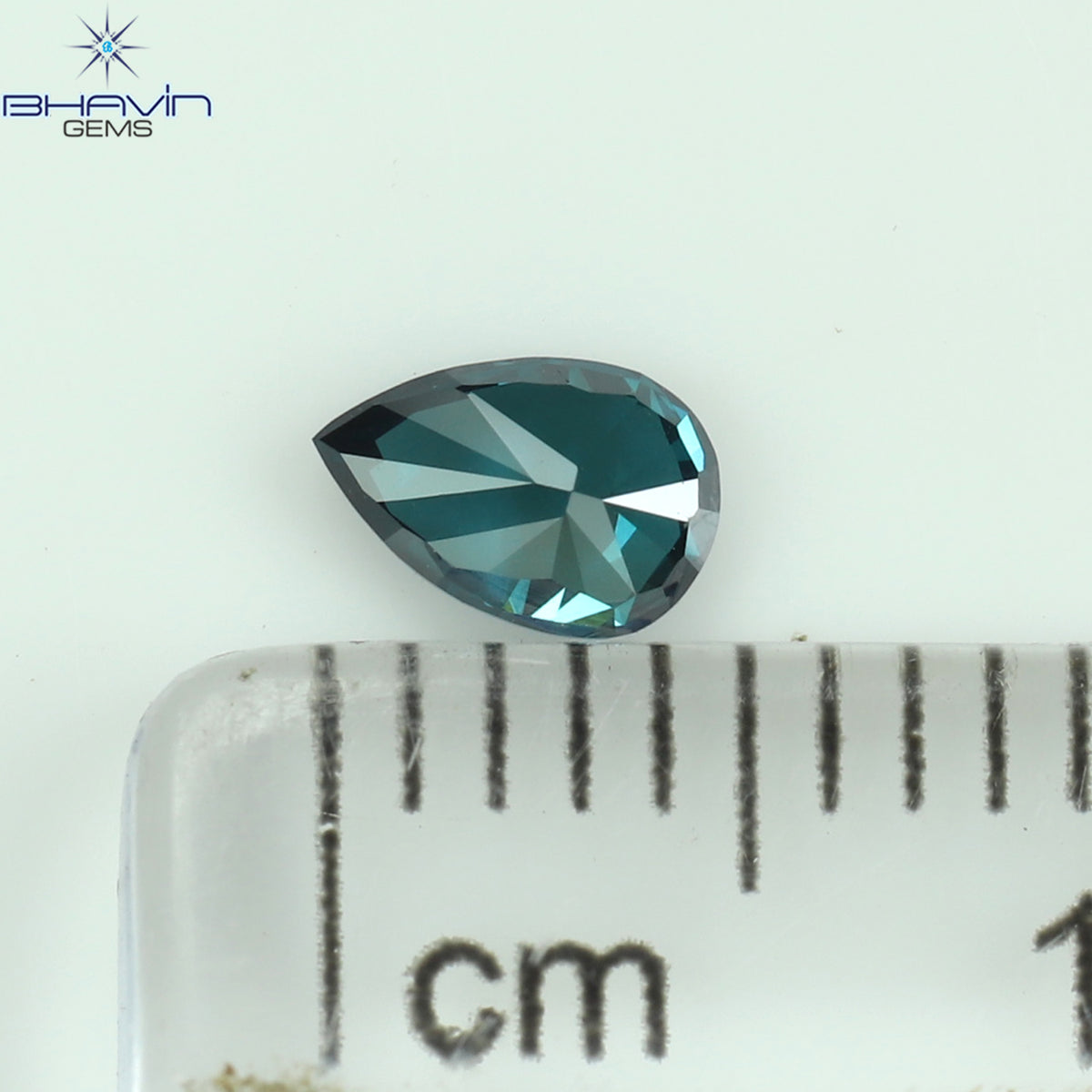 0.24 CT Natural Pear Diamond Enhanced Blue Color Clarity VS2 (4.93 MM)