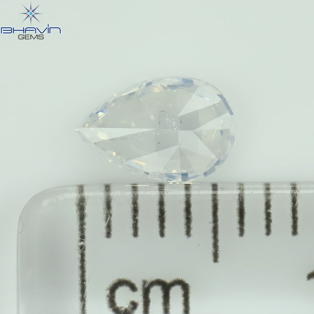 0.41 CT Pear Shape Natural Diamond White Color I1 Clarity (6.05 MM)