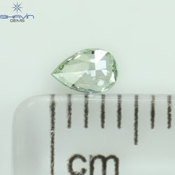 0.15 CT ペアシェイプ ナチュラル ダイヤモンド ブルーイッシュ グリーン カラー VS1 クラリティ (4.02 MM)