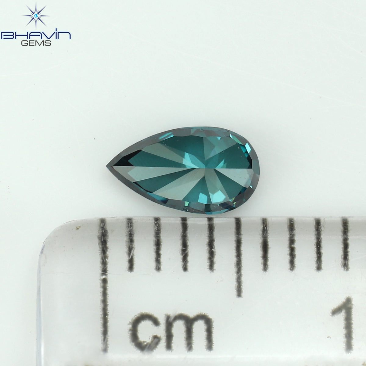 0.29 CT Natural Pear Diamond Enhanced Blue Color Clarity VS2 (5.73 MM)