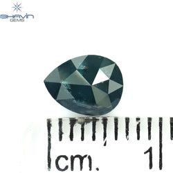 0.29 ペアー シェイプ ナチュラル ダイヤモンド ブルー カラー SI2 クラリティ (5.00 MM)