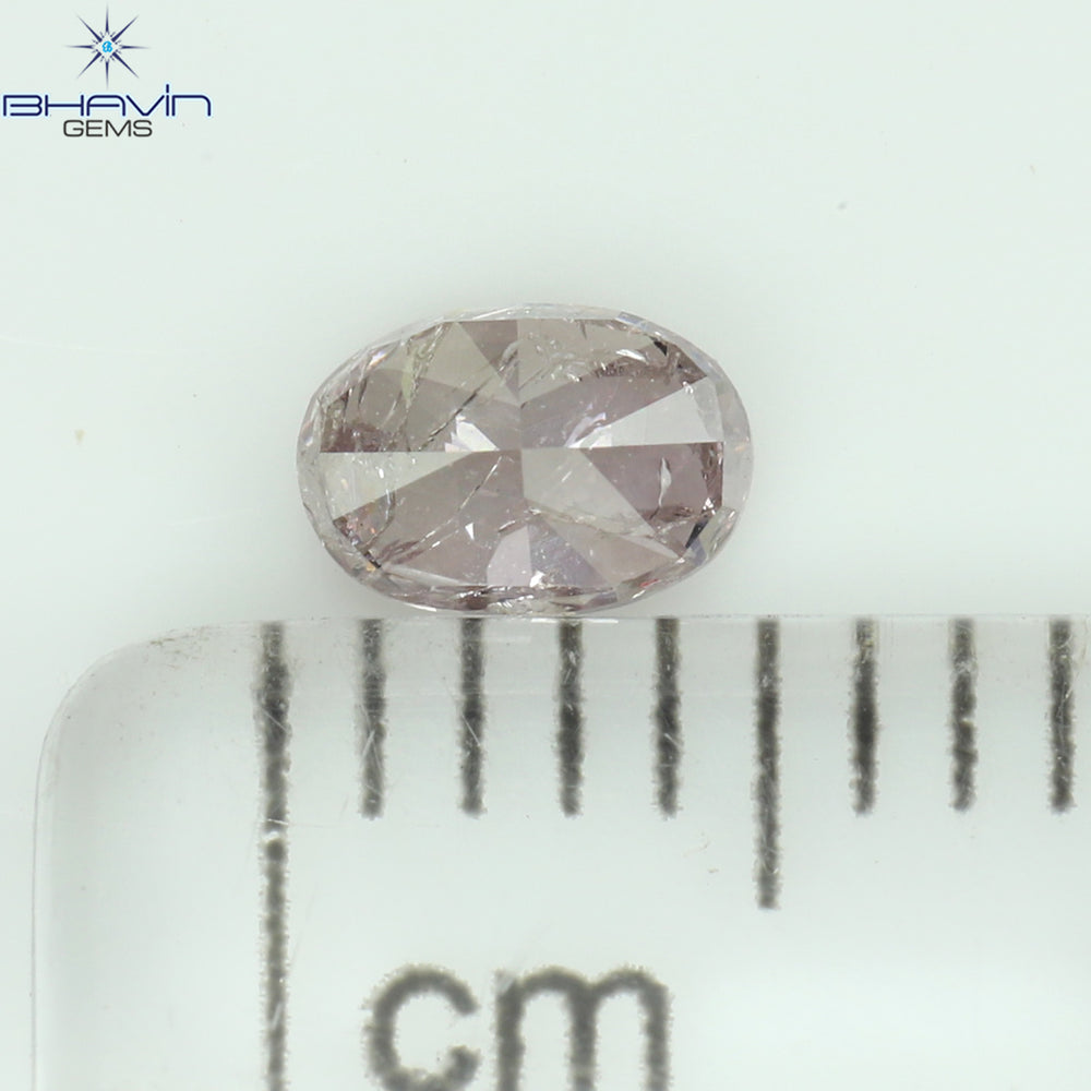 0.30 CT オーバル シェイプ ナチュラル ダイヤモンド ピンク カラー VS2 クラリティ (5.09 MM)
