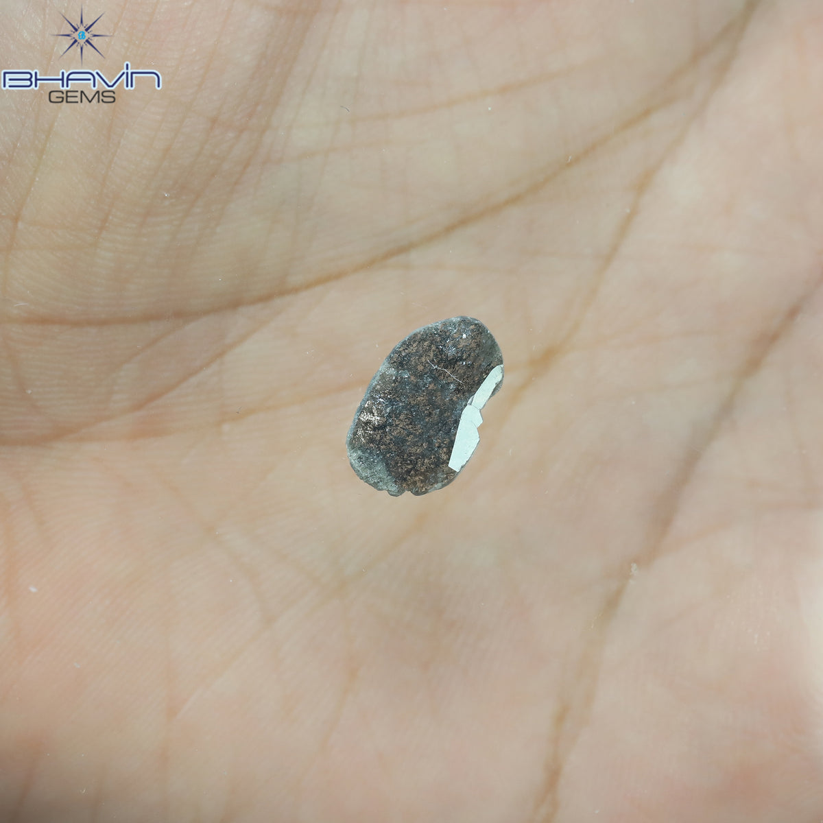 0.97 CT Slice Natural Diamond Salt And Papper Color Clarity I3 (12.00 MM)