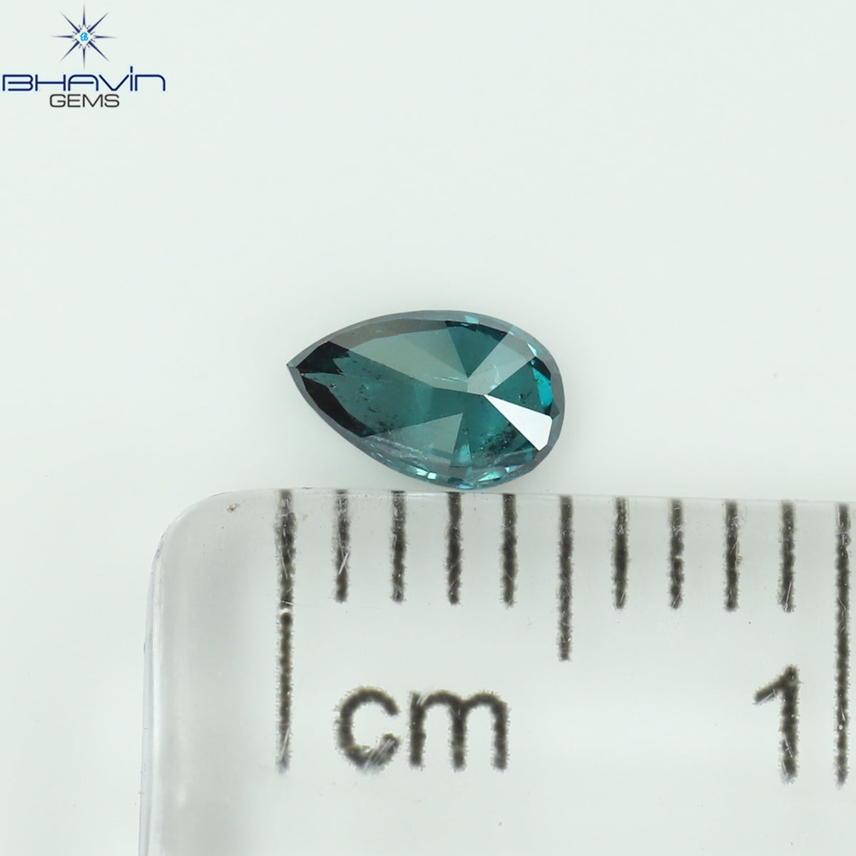 0.21 CT Natural Pear Diamond Enhanced Blue Color Clarity SI2 (5.04 MM)