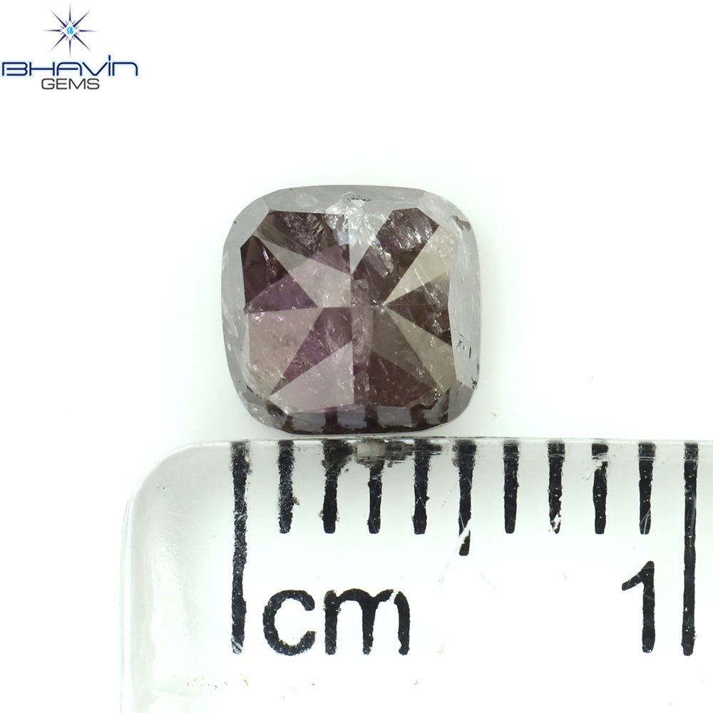 1.32 CT Cushion Shape Natural Diamond Pink Color I3 Clarity (5.82 MM)