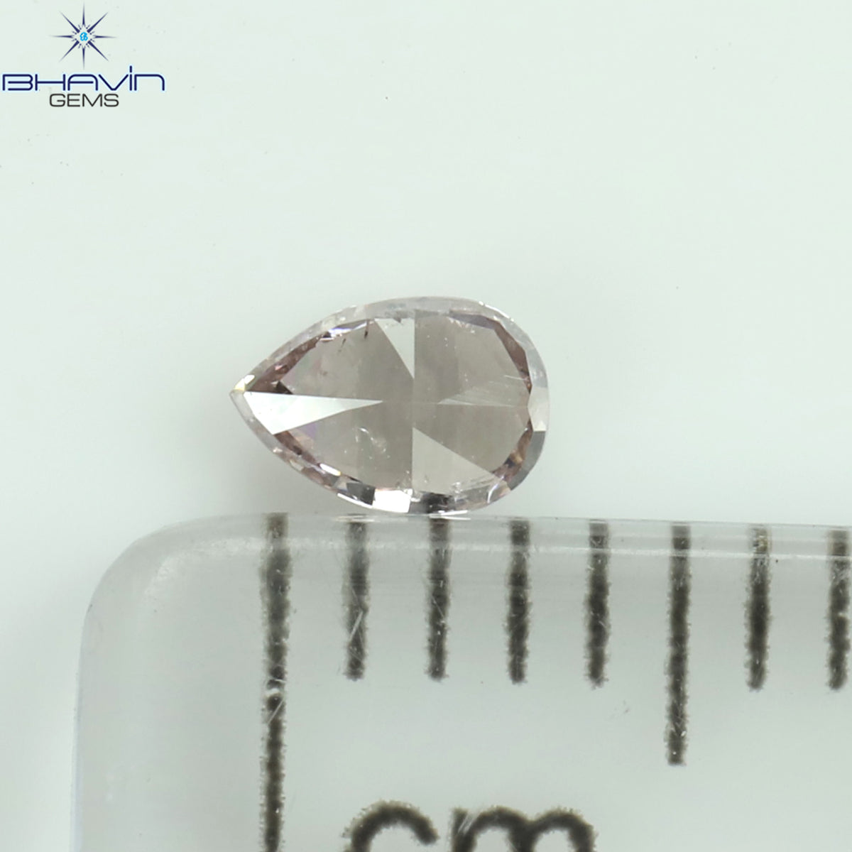 0.05 CT ペアシェイプ ナチュラル ダイヤモンド ピンク色 SI1 クラリティ (2.95 MM)