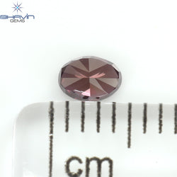 0.21 CT オーバルシェイプ ナチュラル ダイヤモンド 強化ピンク色 VS1 クラリティ (4.10 MM)