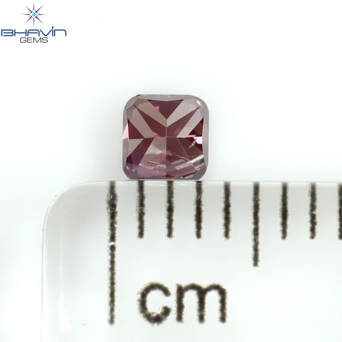 0.17 CT Natural Cushion Diamond Enhanced Pink Color Clarity SI1 (3.17 MM)
