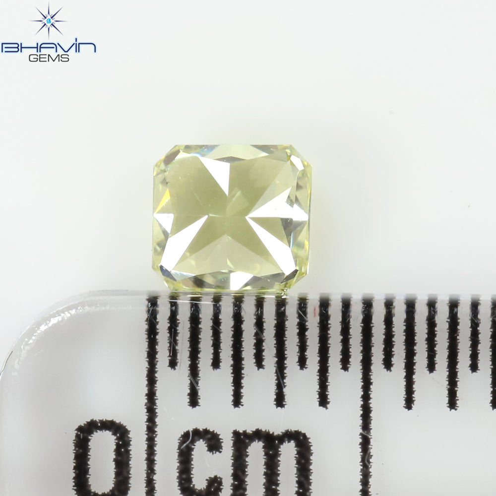 0.27 CT Radiant Shape Natural Diamond Yellow Color VS2 Clarity (3.68 MM)
