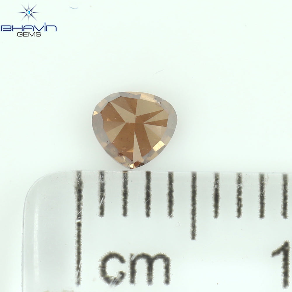 0.25 CT Heart Shape Enhanced Pink Color Natural Loose Diamond SI1 Clarity (3.74 MM)
