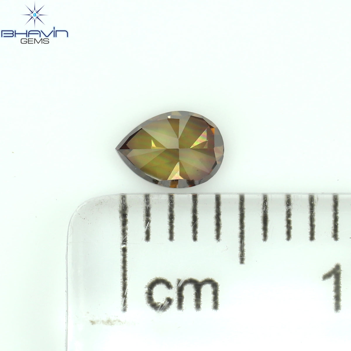 0.28 CT ペアシェイプ ナチュラル ダイヤモンド ピンク色 SI1 クラリティ (4.65 MM)