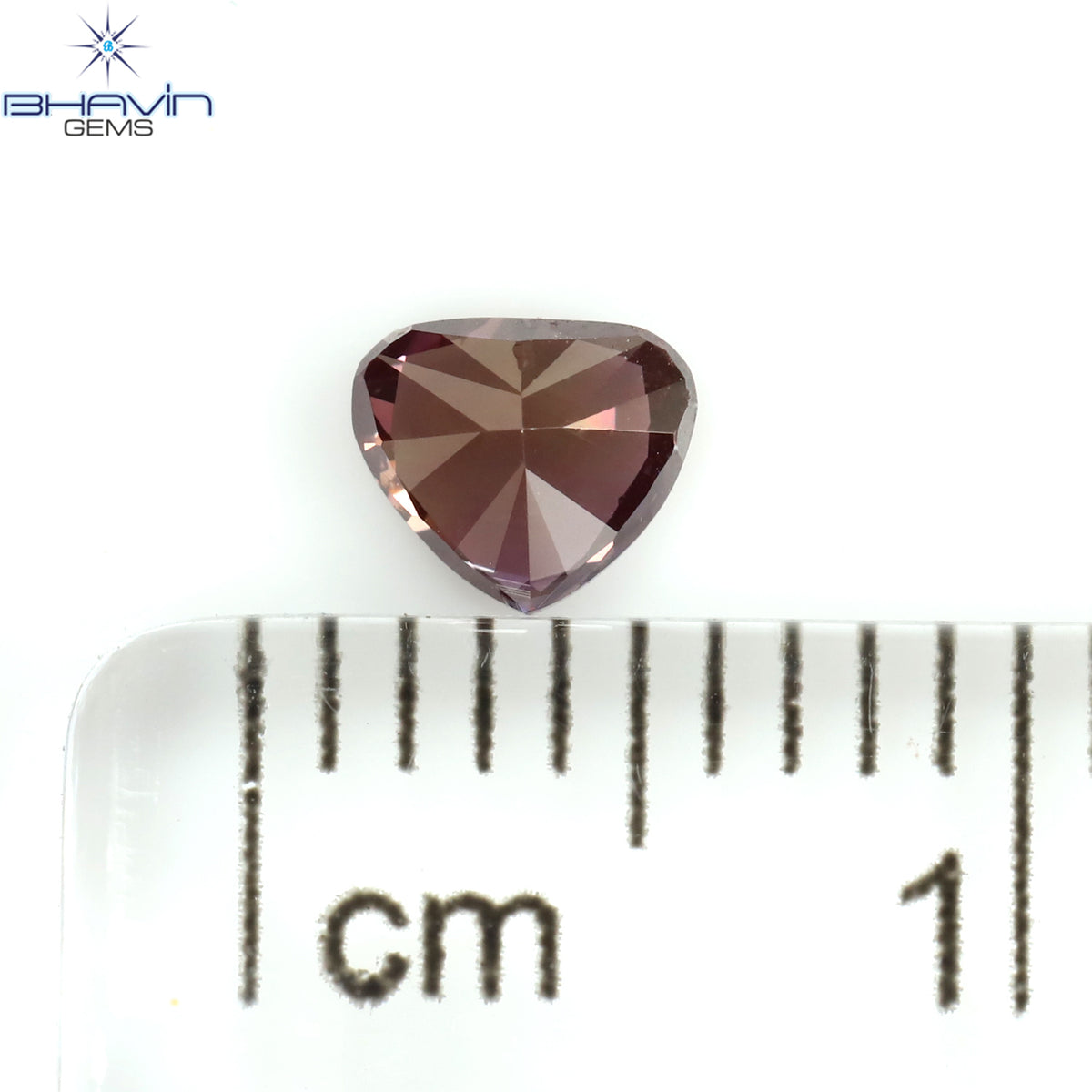 0.28 CT ハートシェイプ エンハンスト ピンク カラー ナチュラル ルース ダイヤモンド VS1 クラリティ (4.49 MM)