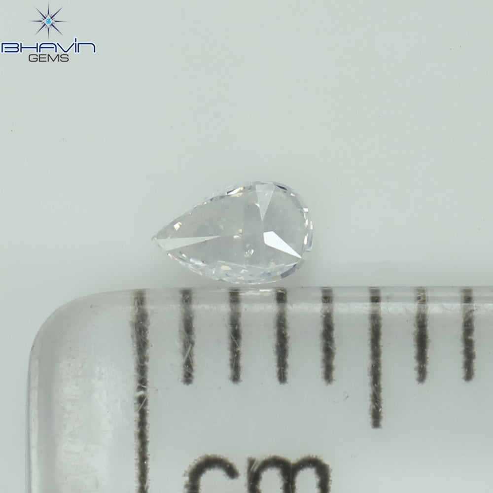 0.29 CT ペアシェイプ ナチュラル ダイヤモンド グリーン (カメレオン) カラー VS1 クラリティ (5.89 MM)
