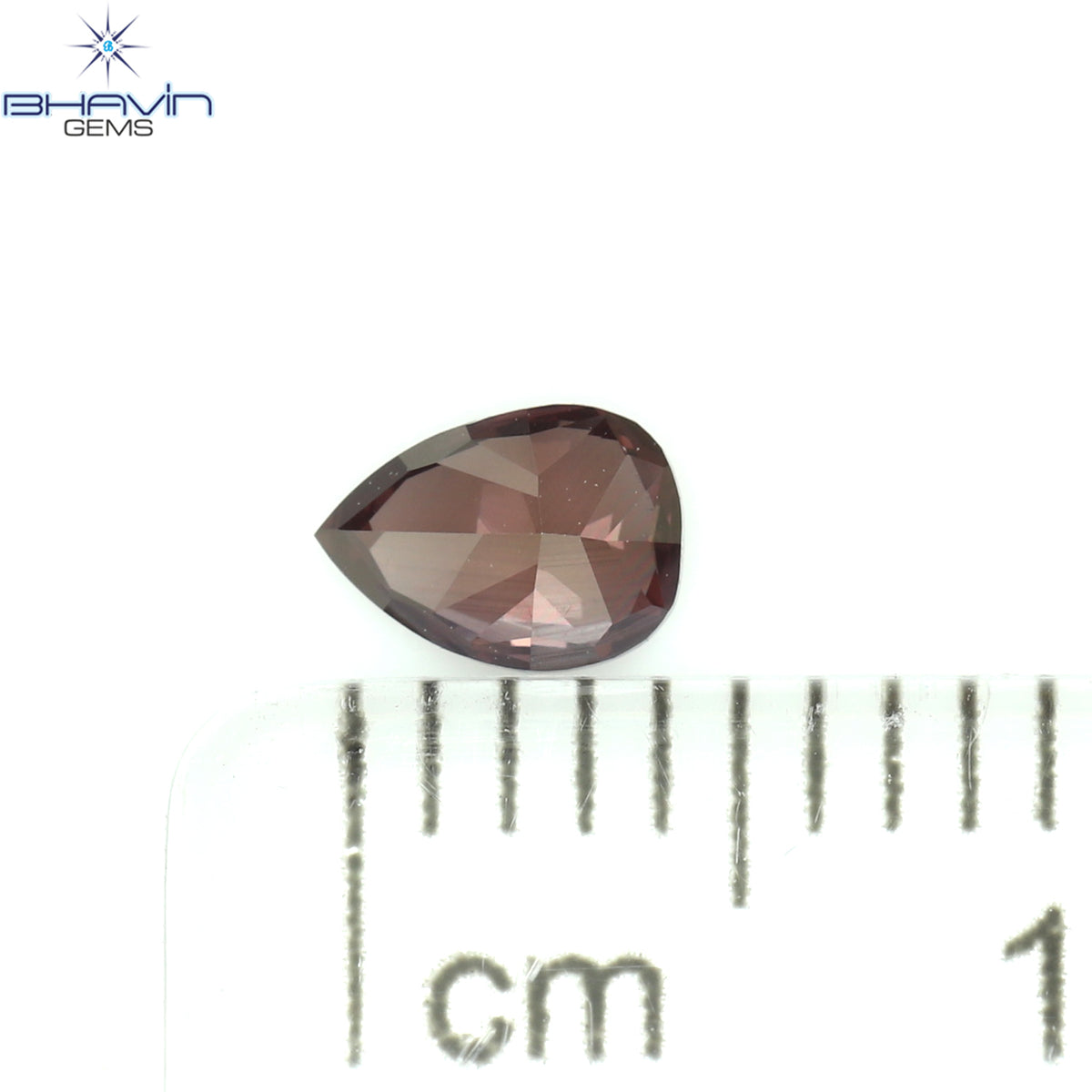 0.29 CT ペアシェイプ ナチュラル ダイヤモンド ピンク色 VS1 クラリティ (4.80 MM)