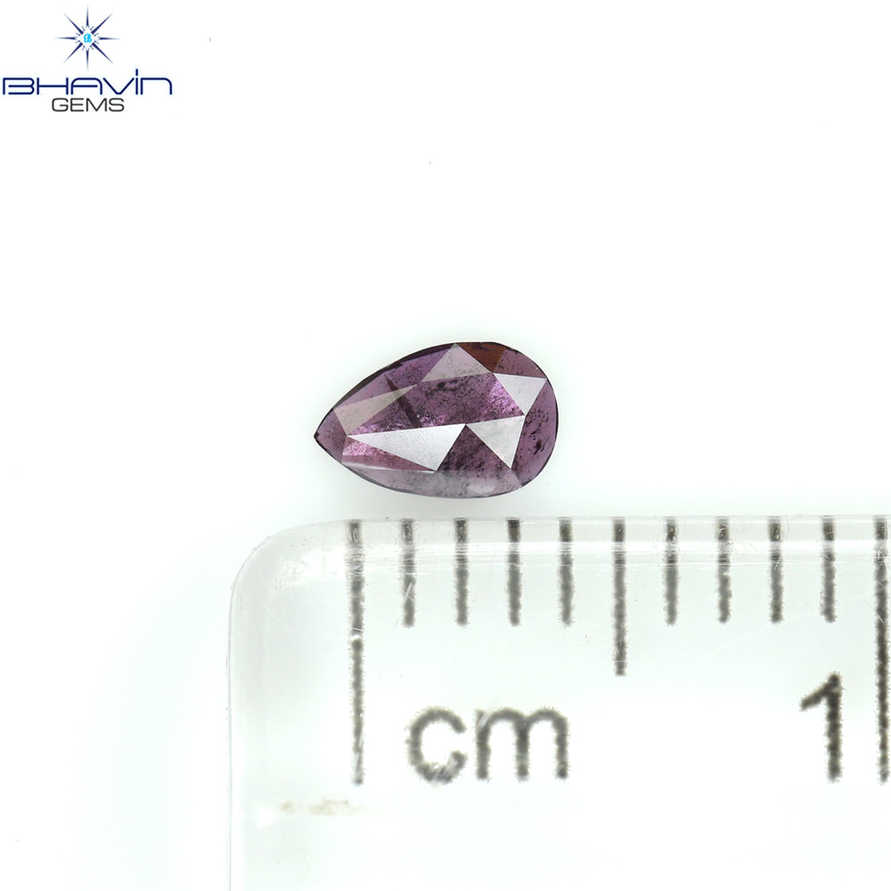 0.16 CT Pear Shape Natural Diamond Pink Color I1 Clarity (4.67 MM)