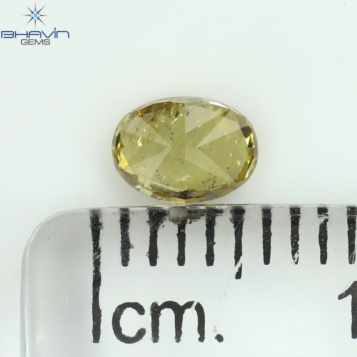 0.21 CT オーバルシェイプ ナチュラル ダイヤモンド オレンジ色 VS1 クラリティ (3.96 MM)