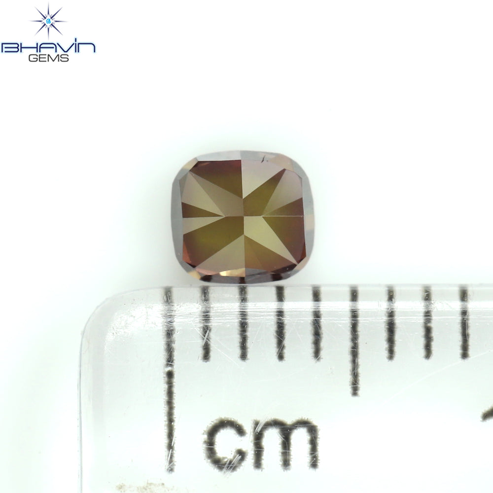0.35 CT Cushion Shape Natural Loose Diamond Enhanced Pink Color VS1 Clarity (3.95 MM)