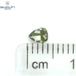 0.17 CT Pear Shape Natural Diamond Green Color VS2 Clarity (3.89 MM)