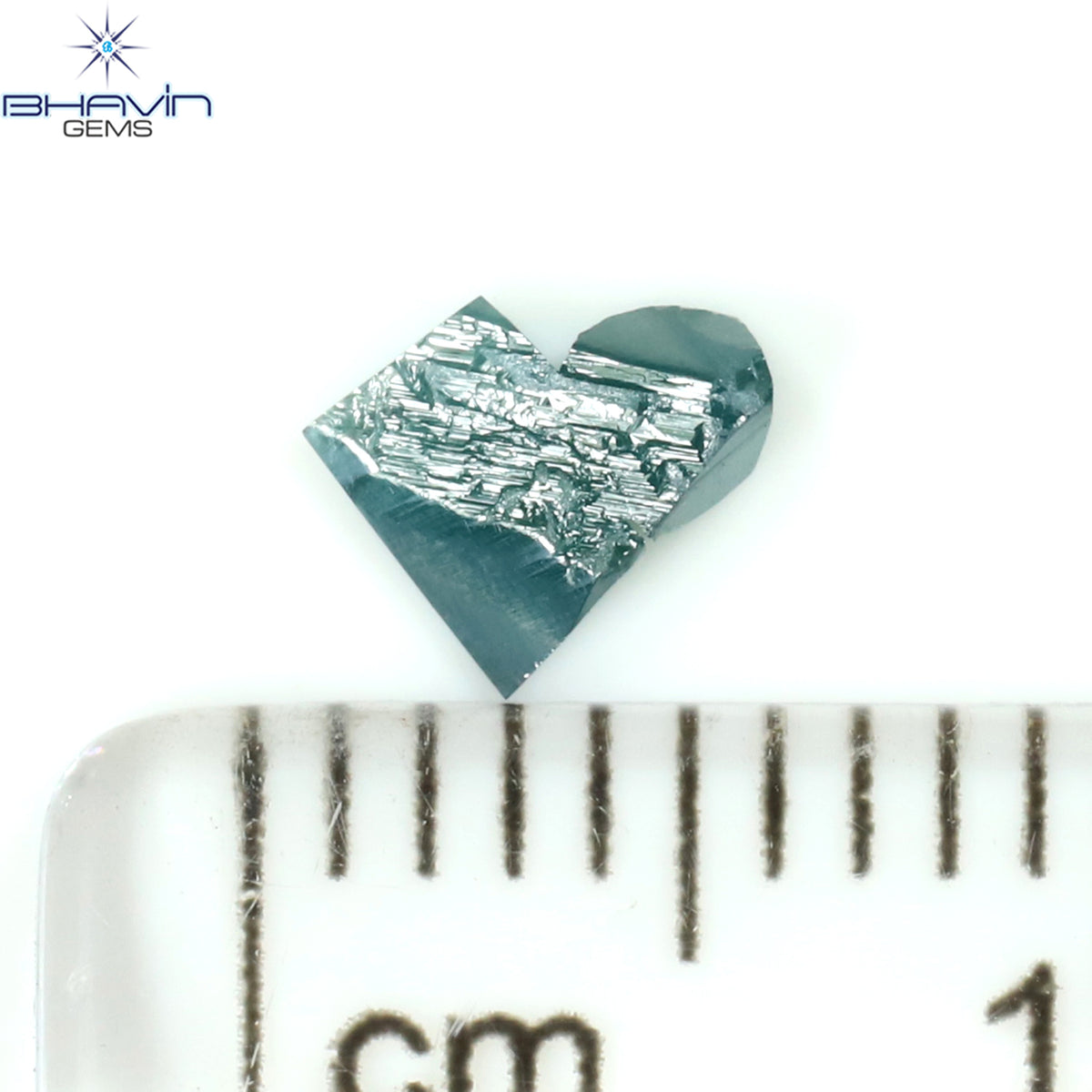 0.23 CT Natural Statue Rough Diamond Enhanced Blue Color Clarity I3 (5.42 MM)