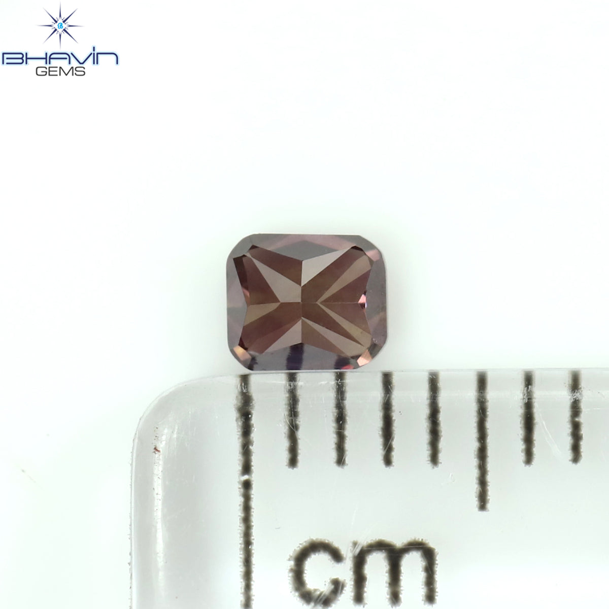 0.22 CT クッション シェイプ ナチュラル ルース ダイヤモンド 強化ピンク色 VS1 クラリティ (3.46 MM)