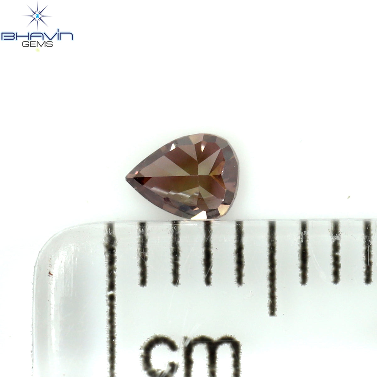 0.13 CT Natural Pear Diamond Enhanced Pink Color Clarity VS1 (3.60 MM)
