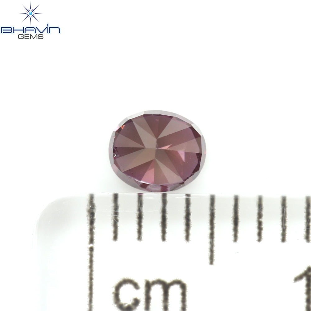 0.27 CT オーバルシェイプ ナチュラル ダイヤモンド 強化ピンク色 VS2 クラリティ (4.09 MM)