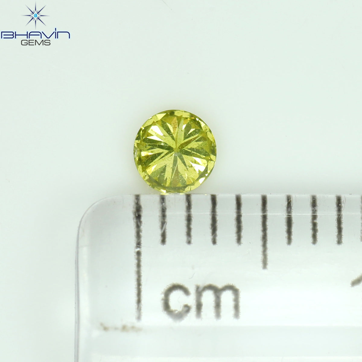 0.15 CT Natural Round Diamond Enhanced Green Yellow Color Clarity SI2 (3.33 MM)