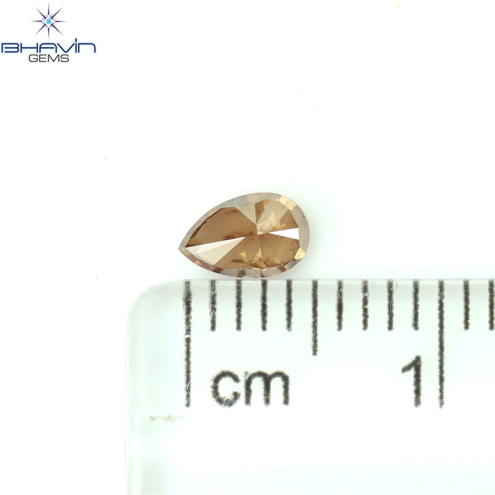 0.33 CT ペアシェイプ ナチュラル ダイヤモンド ピンク カラー I1 クラリティ (5.25 MM)
