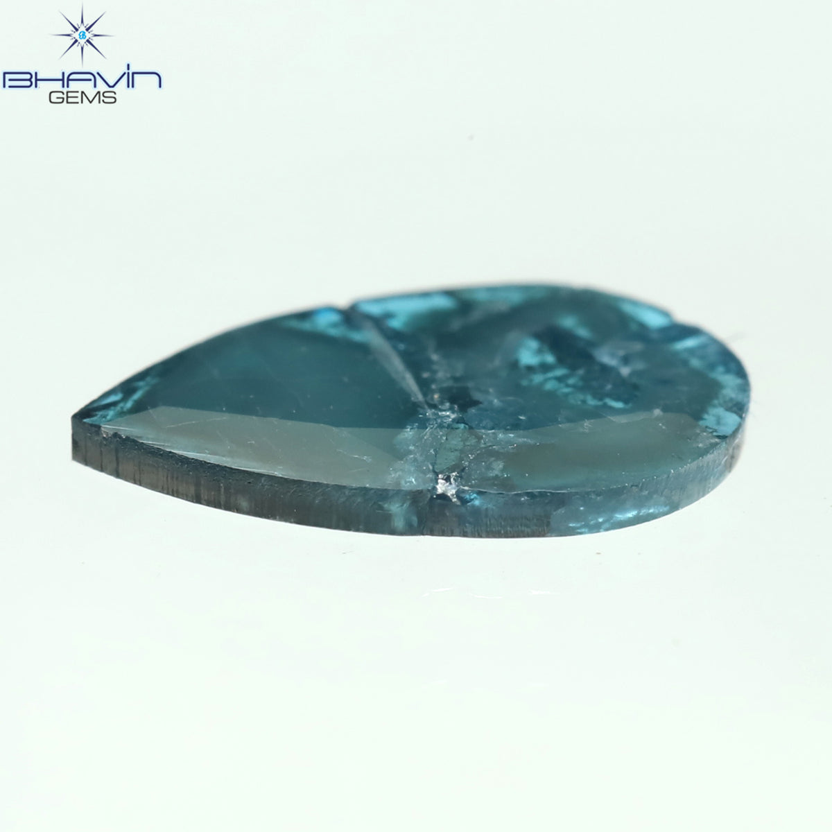 0.61 CT Natural Pear Diamond Enhanced Blue Color Clarity I3 (9.50 MM)