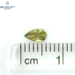 0.26 CT ペアシェイプ ナチュラル ダイヤモンド エンハンスト グリーン カラー SI2 クラリティ (5.54 MM)