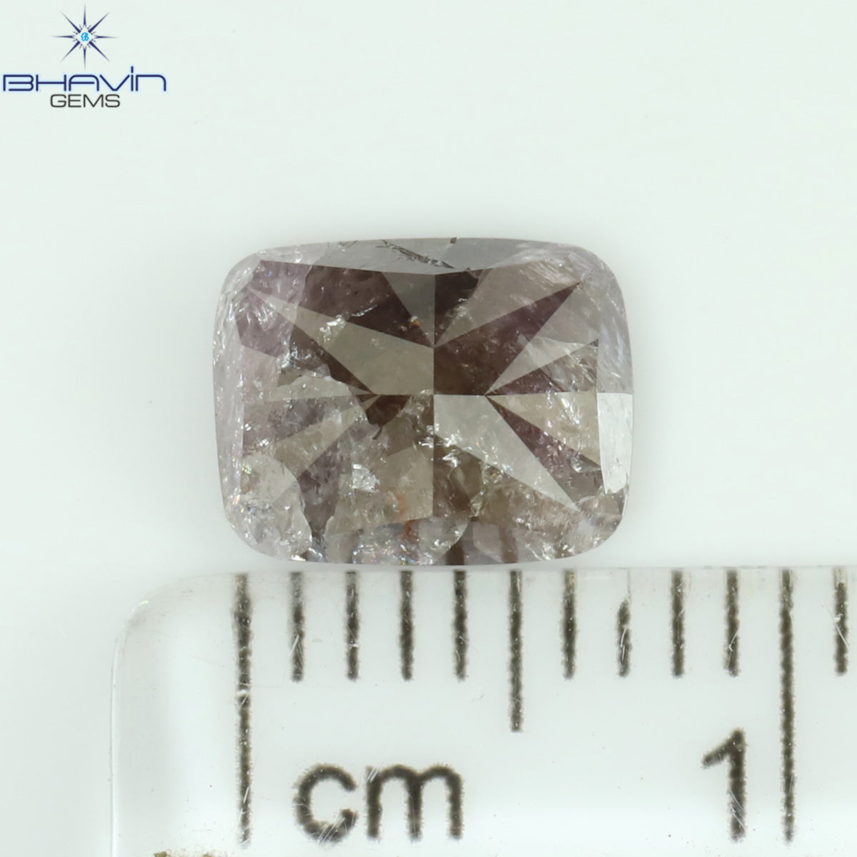 1.58 CT Natural Cushion Diamond Pink Color Clarity I3 (7.70 MM)