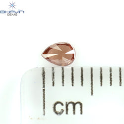 0.10 CT ペアシェイプ ナチュラル ダイヤモンド ピンク色 VS2 クラリティ (3.64 MM)
