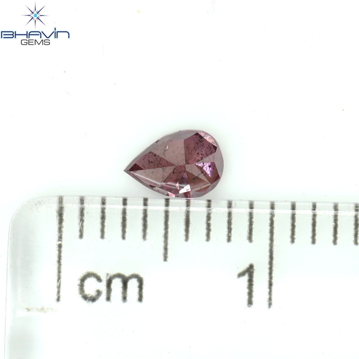 0.25 CT Natural Pear Diamond Enhanced Pink Color Clarity I3 (4.76 MM)