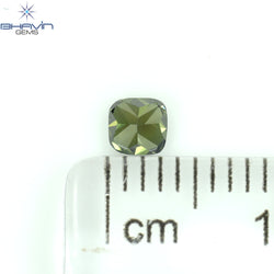 0.23 CT クッション シェイプ ナチュラル ルース ダイヤモンド 強化グリーン カラー VS1 クラリティ (3.40 MM)