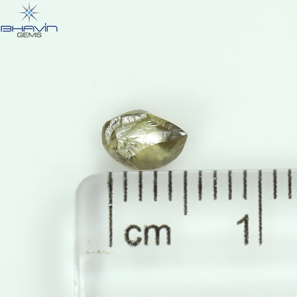 0.43 CT ラフシェイプ ナチュラル ルース ダイヤモンド ブラウン カラー SI2 クラリティ (5.95 MM)