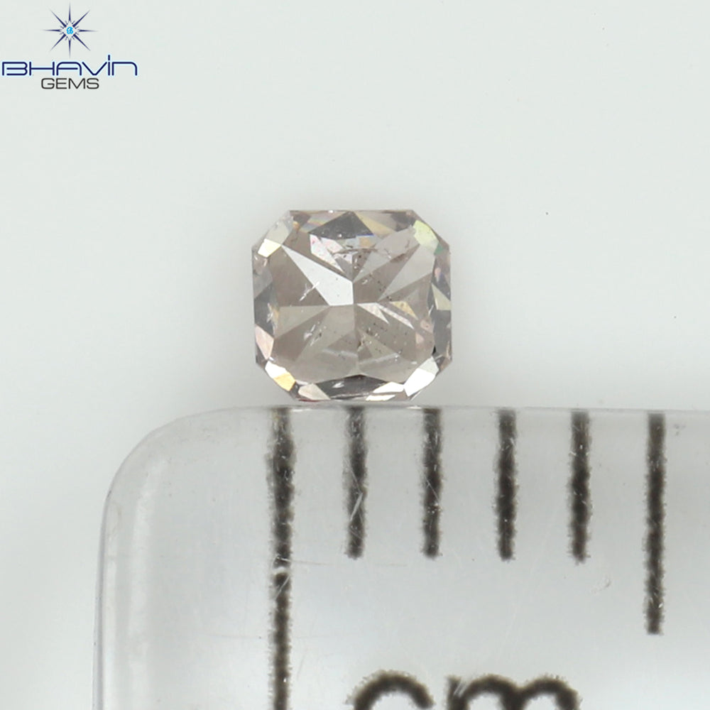 0.11 CT Radiant Shape Natural Diamond Pink Color SI2 Clarity (2.68 MM)