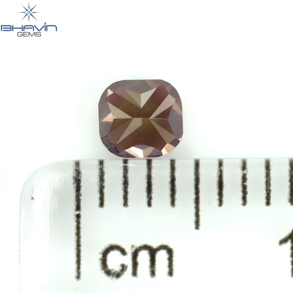0.27 CT Natural Cushion Diamond Enhanced Pink Color Clarity VS2 (3.60 MM)