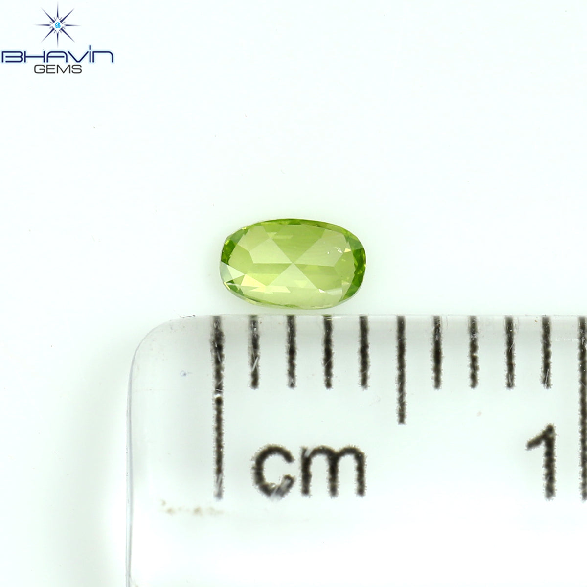 0.11 CT Natural Oval Diamond Enhanced Green Color Clarity VS2 (4.04 MM)