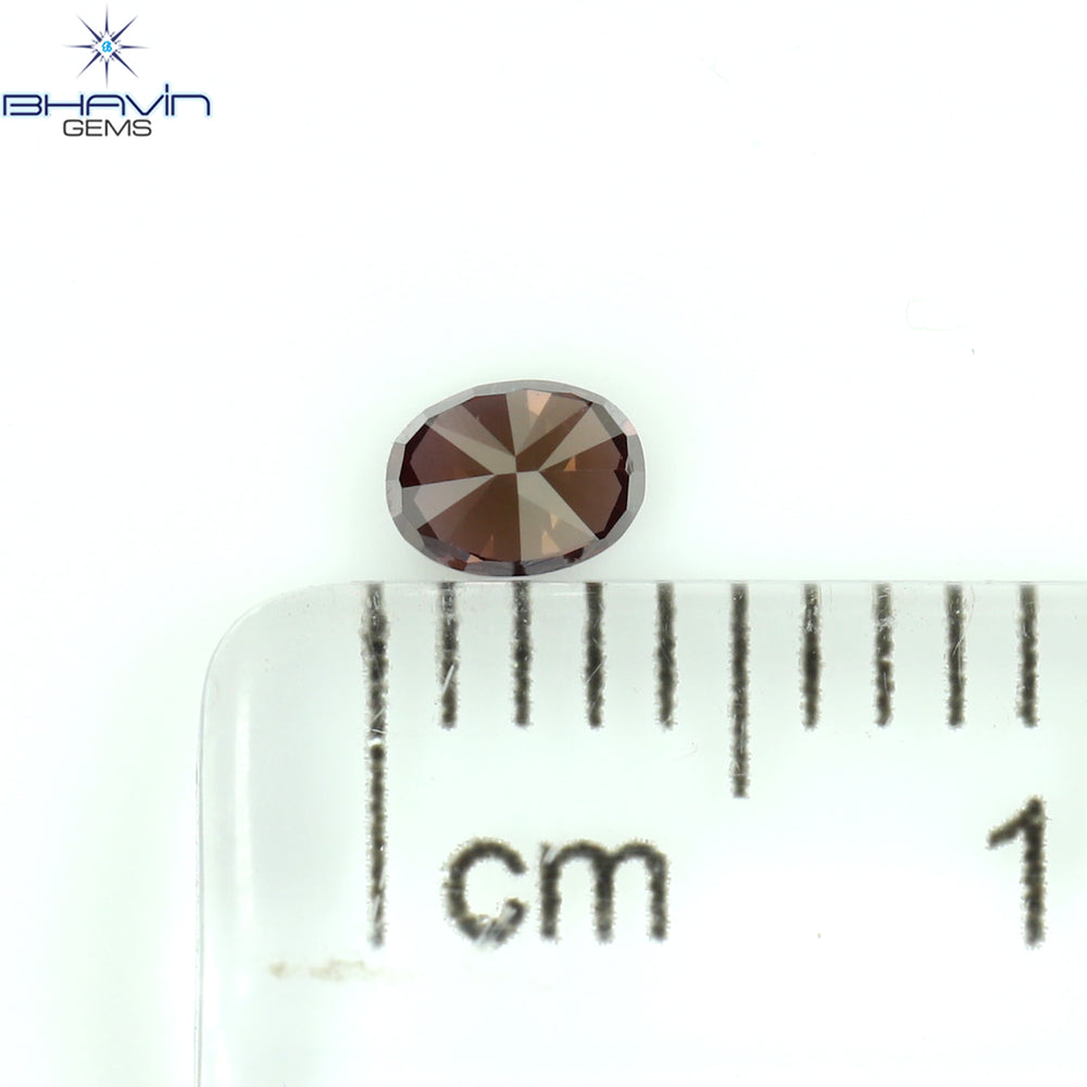 0.17 CT オーバル シェイプ ナチュラル ルース ダイヤモンド ピンク色 VS1 クラリティ (3.64 MM)