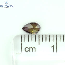 0.32 CT ペアシェイプ ナチュラル ダイヤモンド ピンク色 VS1 クラリティ (5.33 MM)