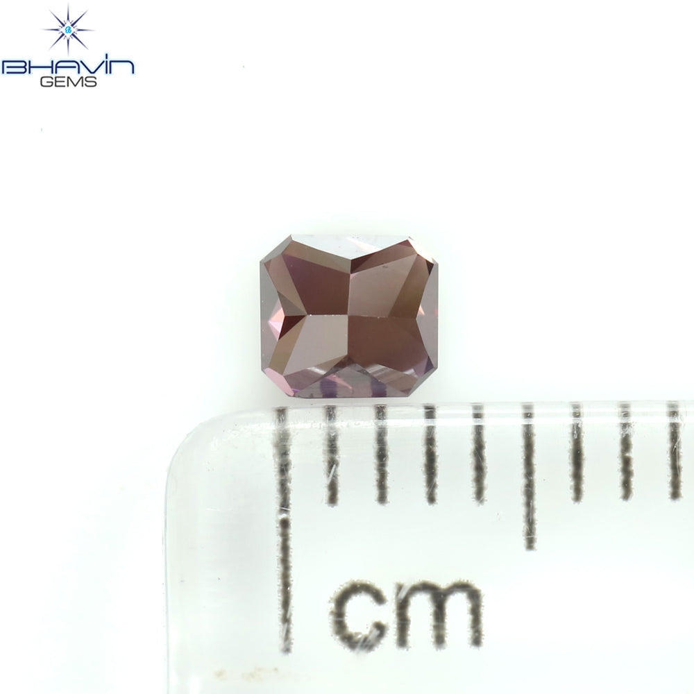 0.27 CT Radiant Shape Natural Diamond Pink Color VS1 Clarity (3.68 MM)