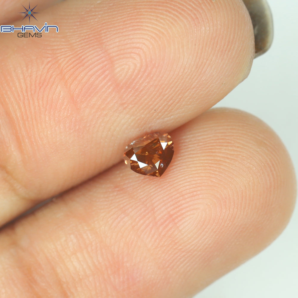 0.29 CT Heart Shape Enhanced Pink Color Natural Loose Diamond SI2 Clarity (4.25 MM)